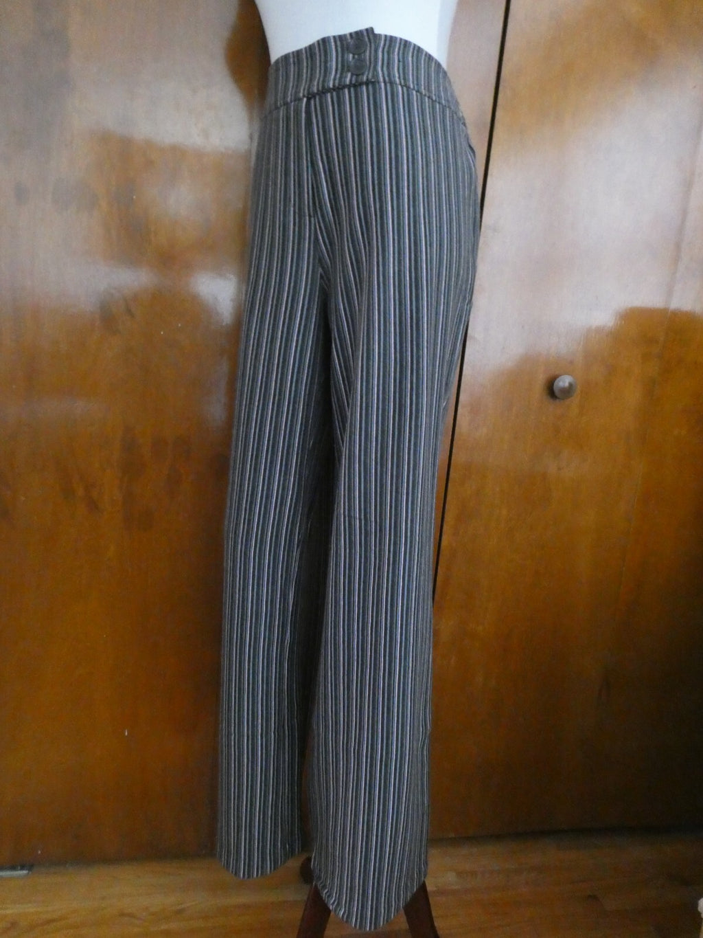 New York &Company women striped wide leg pants size large