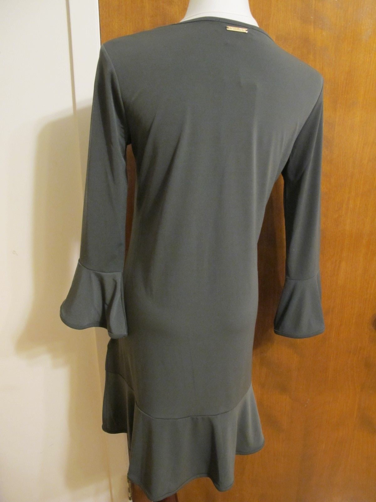 Michael Kors Women's Green Ivy Flare Hem Bell Sleeves Dress New