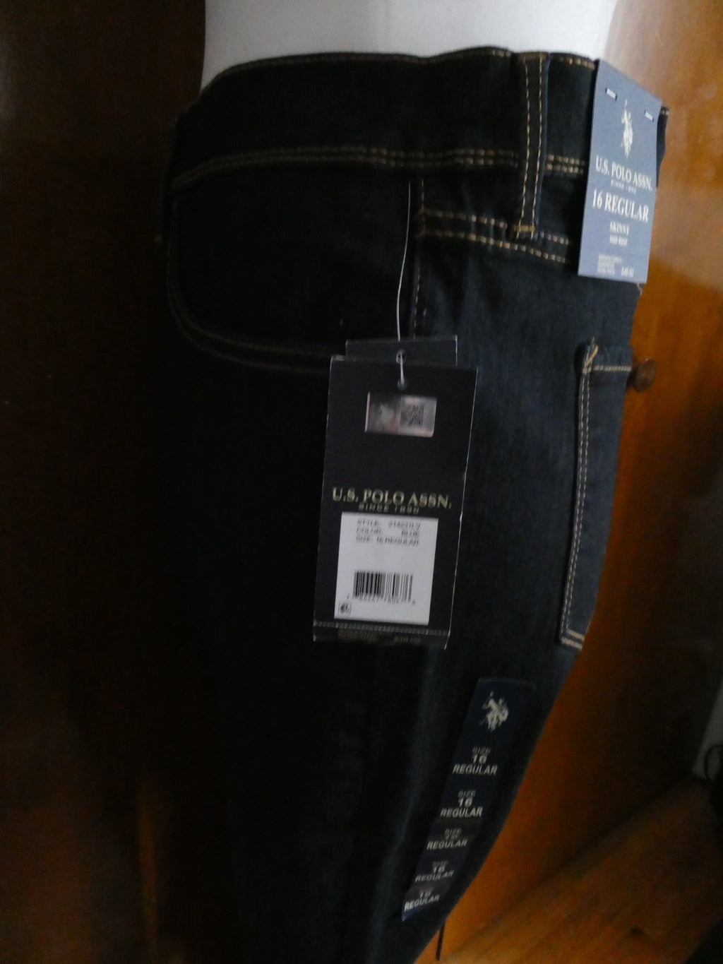 U.S. POLO ASSN. Women Jeans Size 14 Regular (Tagged 16) Skinny Mid Rise NWT