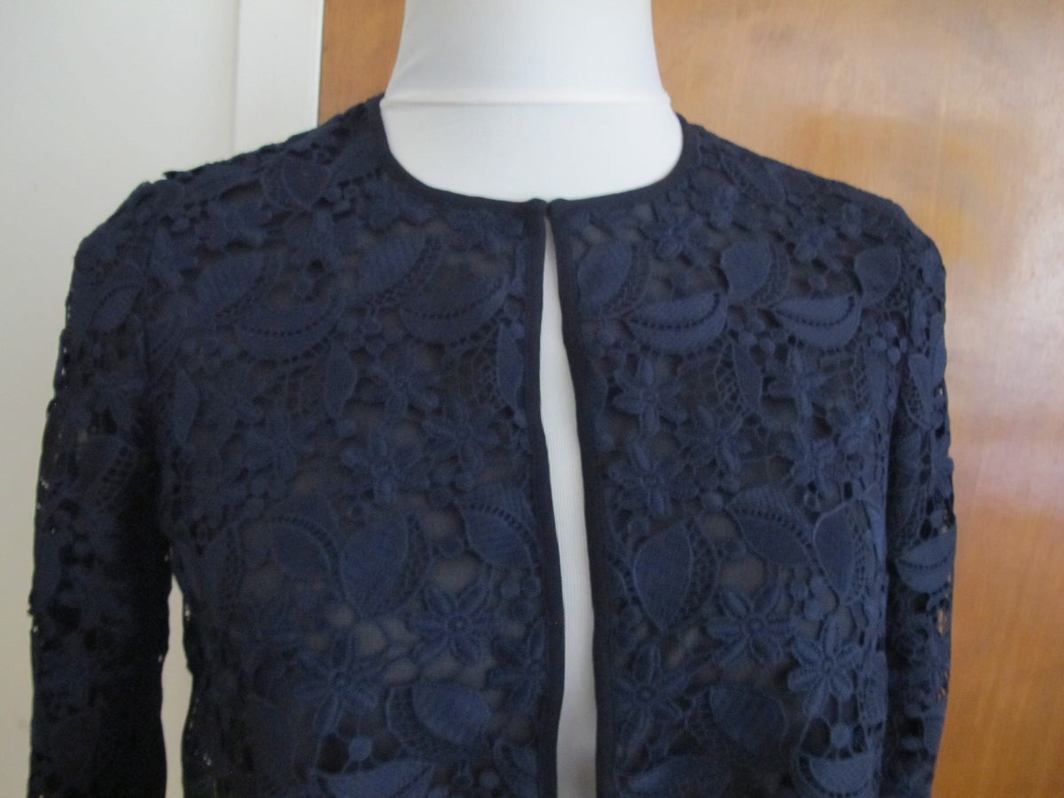 Ralph Lauren women's navy lined evening cardigan size 4new with tag