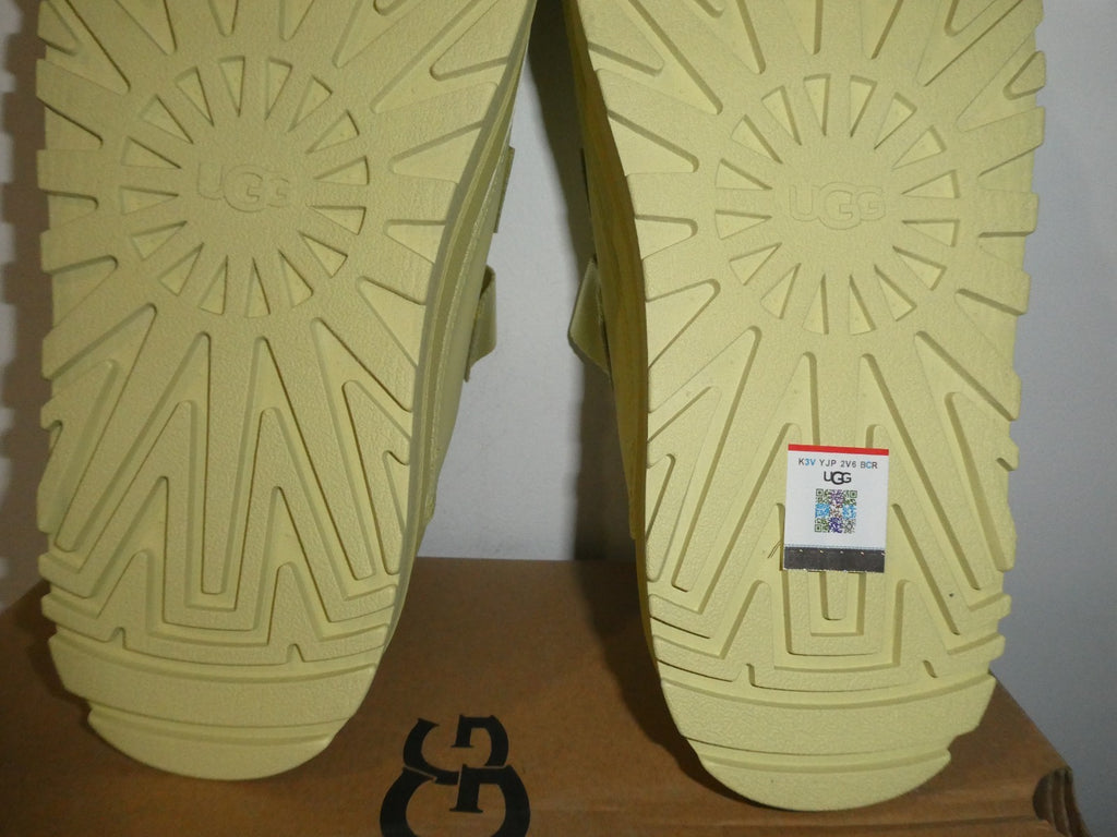 UGG GoldenGlow Slide Sandals Women Yellow Platform 1167430 Adjustable Straps 10