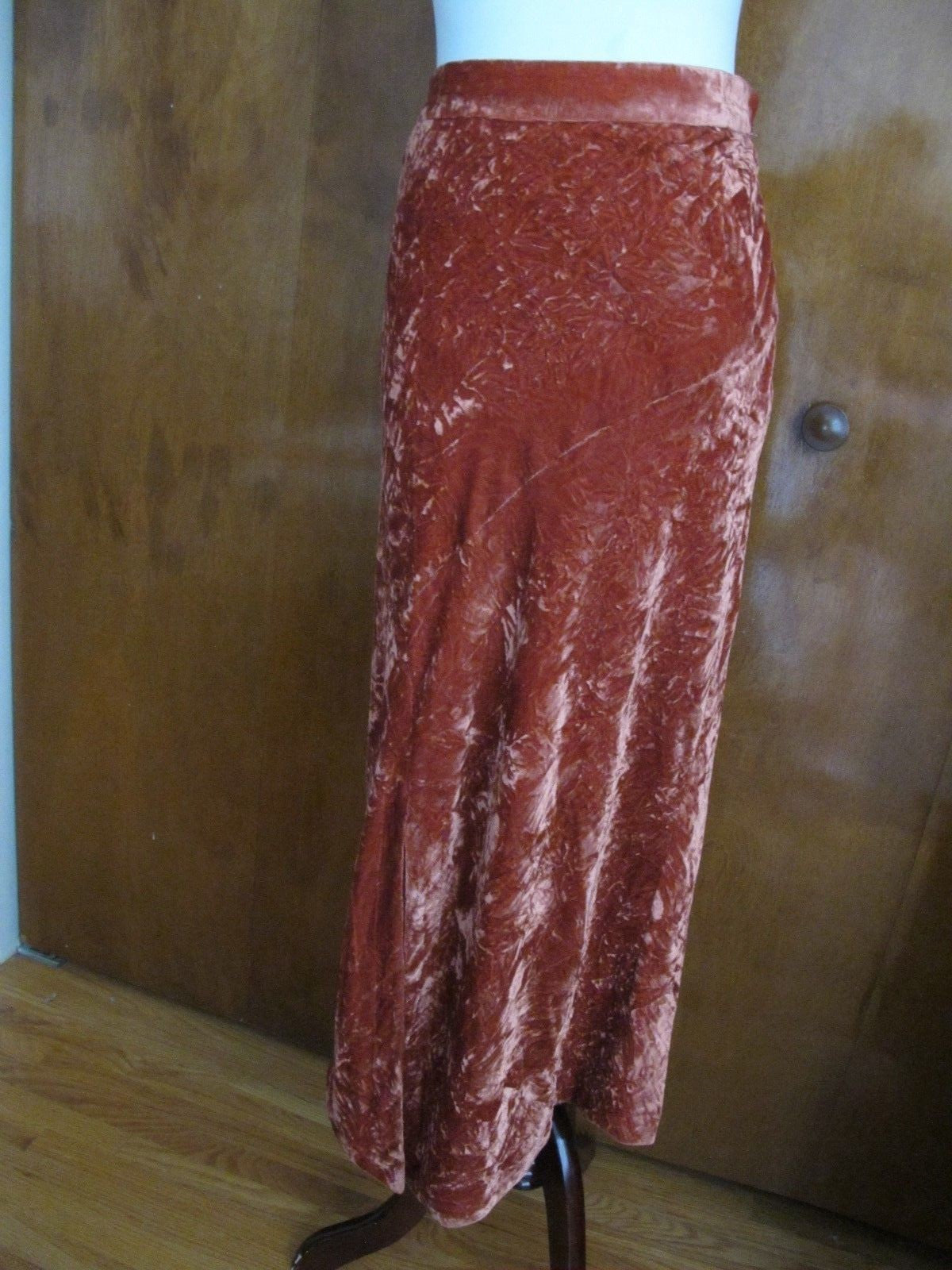 Anthropologie Maeve Women's Pink Rose Velour  Skirt New