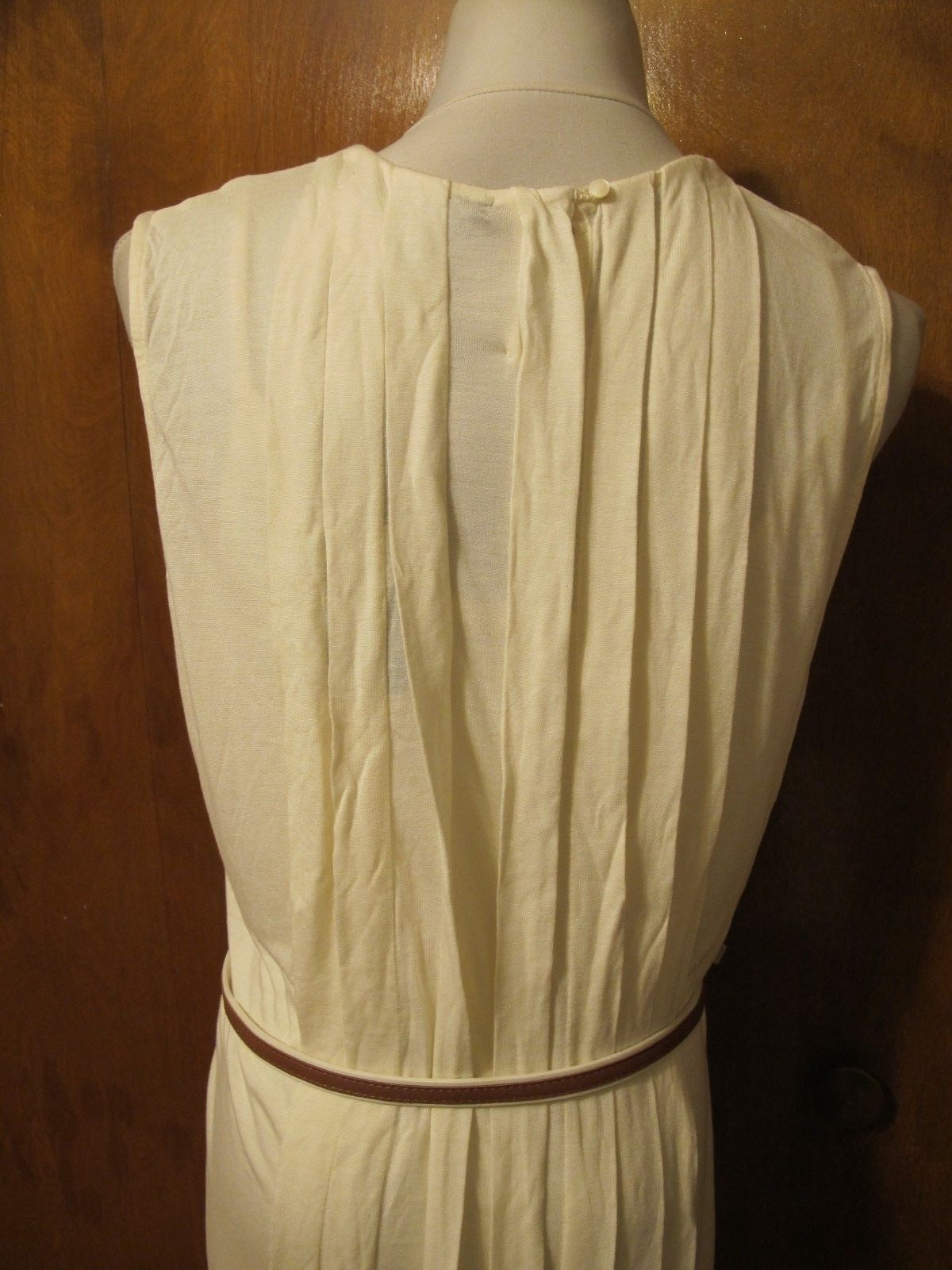 Ralph Lauren women's lined off white pleated dress 
