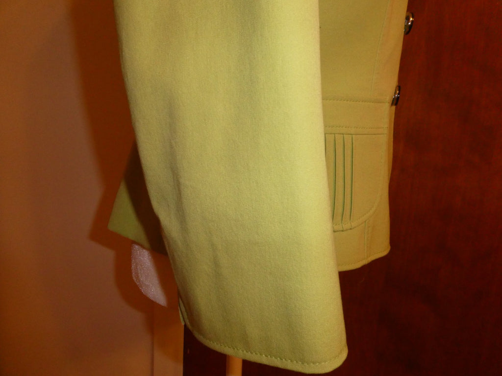 Tahari Arthur S. Levine Women's Blazer Jacket Lime Green Cotton Stretch Size 8