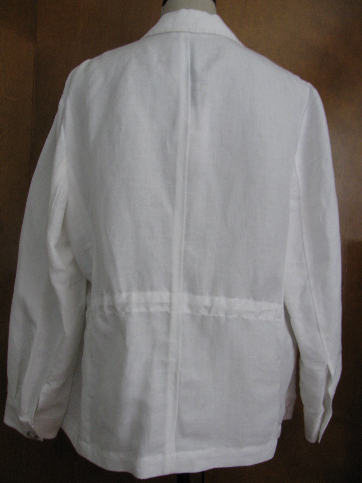 Calvin Klein women's white linen/rayon detailed blazer size 14W new