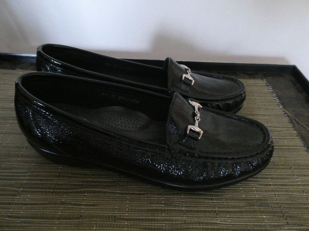 SAS Tripad Comfort Metro Womens Black Patent Leather Shoes Size 6.5 M Made USA