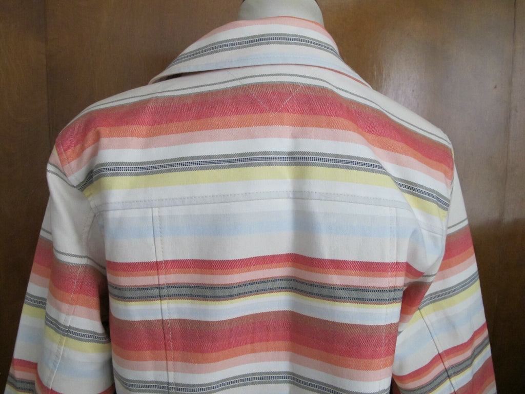 Tommy Hilfiger Women's Linen Multi Color Buttons Blazer Size XLarge