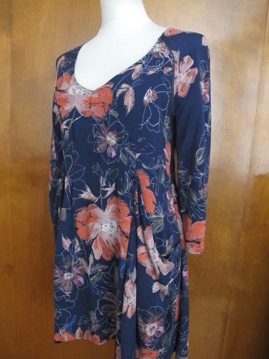 Free People women’s multi color relaxed fit short lined new soft rayon dress 2