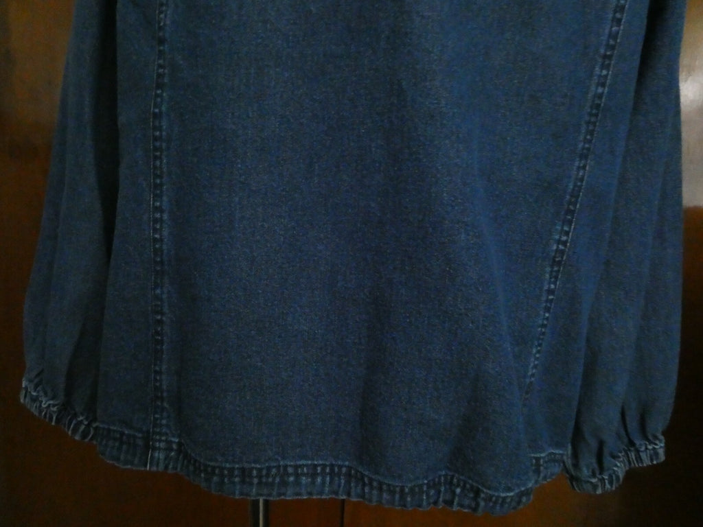 LL Bean Denim Women’s Long Sleeve Blue Lyocell/Cotton Jacket Size 16P 