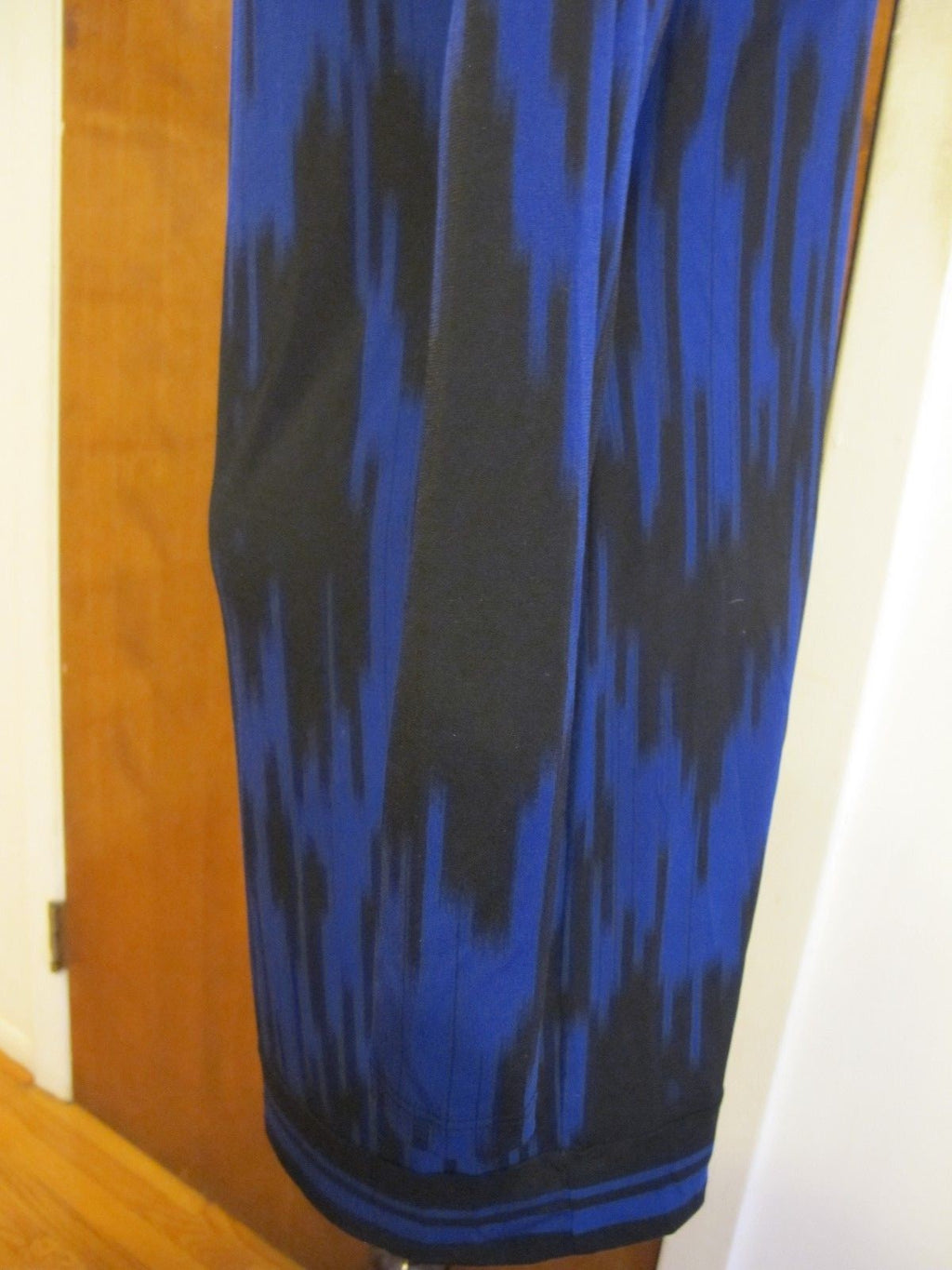 Michael Kors women’s black blue boat neck jersey shift long sleeve dress Medium