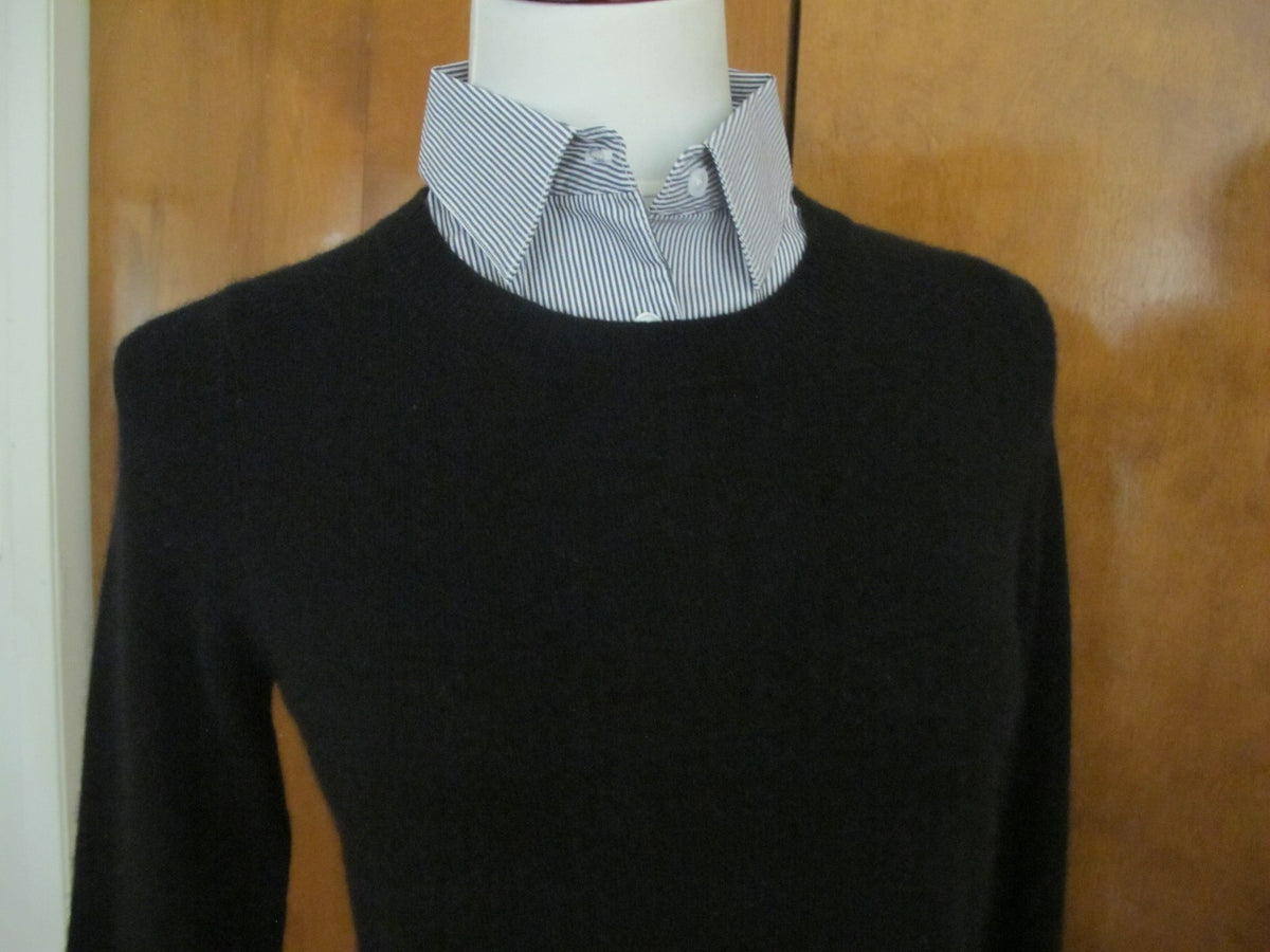 By Bloomingdale's Women’s Black Layered Look Cashmere Sweater Small NWT