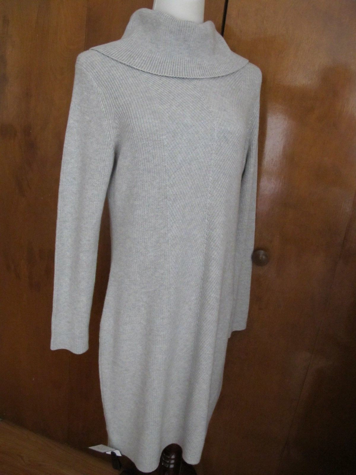 Ralph Lauren Women's Gray Classic Fit Cowl Neck Sweater Dress New