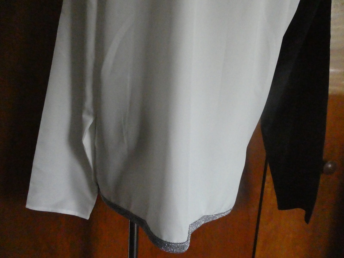 Made With Love women's white/black top XL, XXL- (XL fits L), (XXL fits XL)