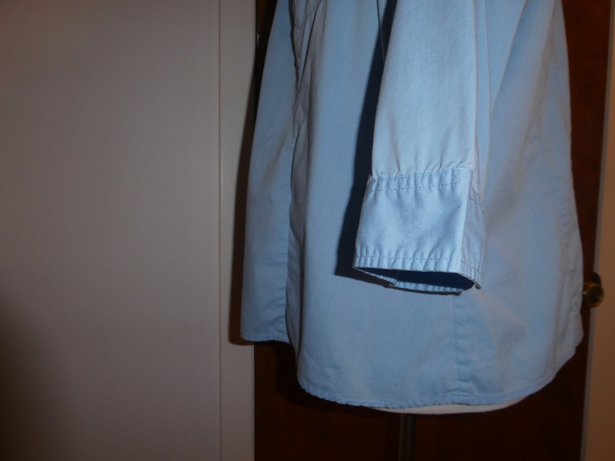 Avenue Women’s Top Size 18/20 Blue Button Front 3/4 Sleeve Stretch Plus
