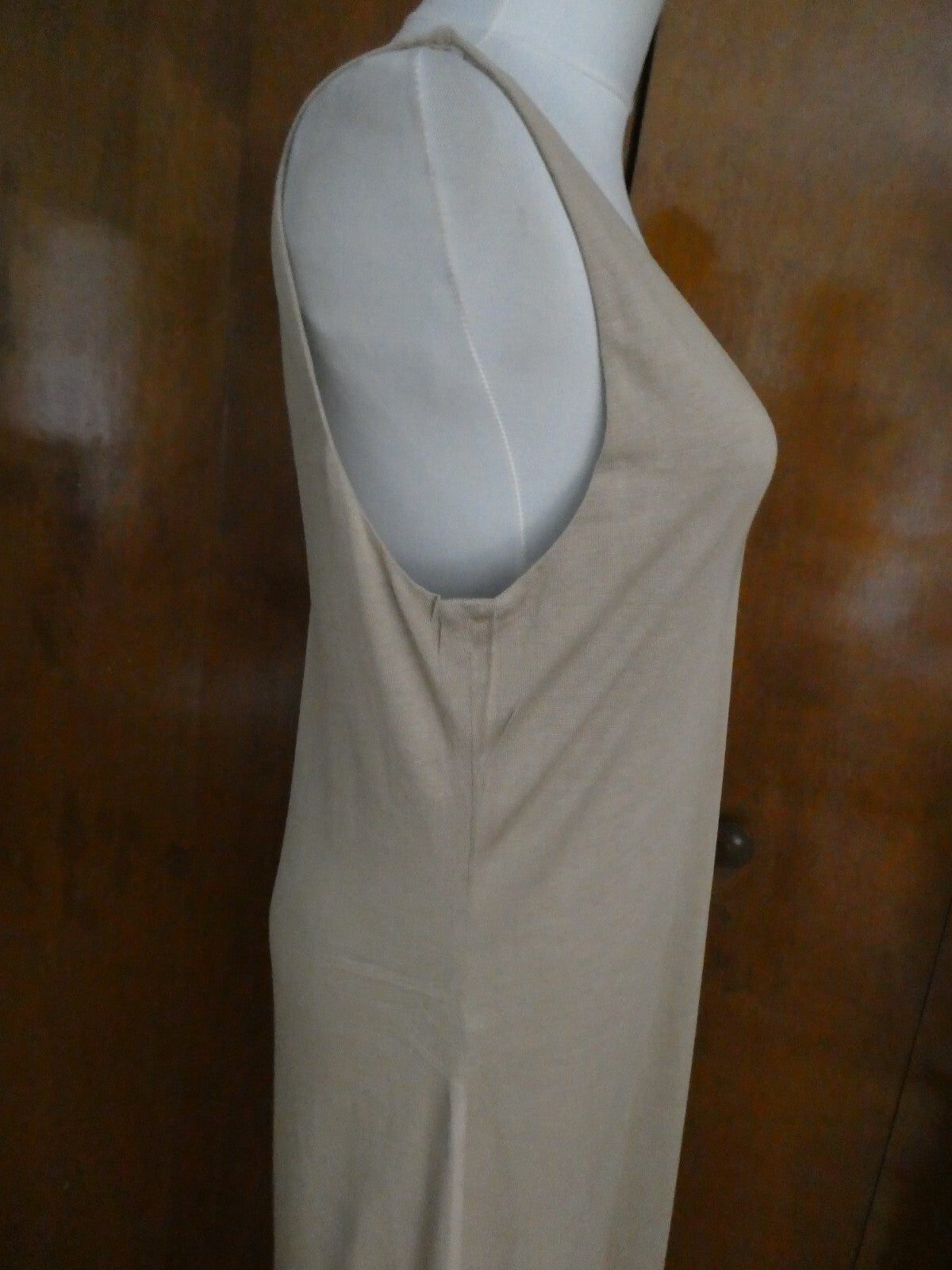 Polo Ralph Lauren women's 100% viscose lined beige tan dress size Large