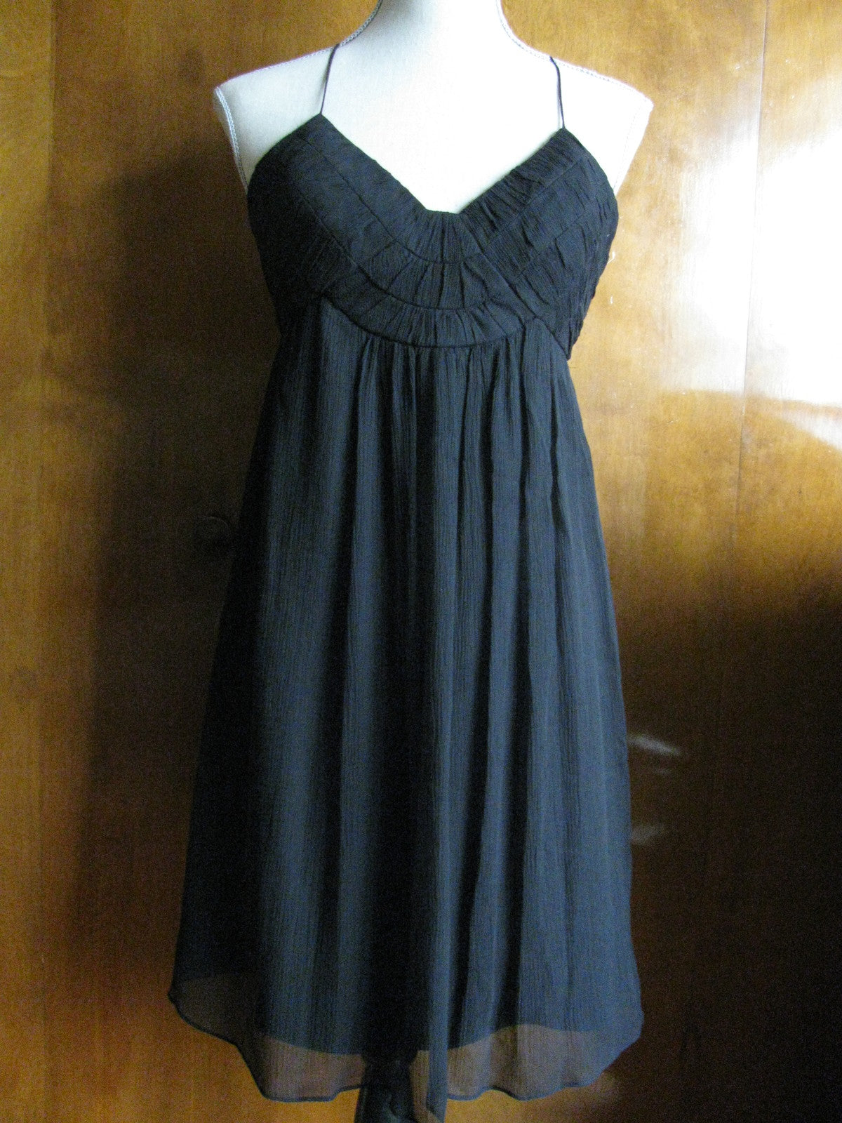 Maxandcleo women's black silk lined evening dress Size 8 NWT 