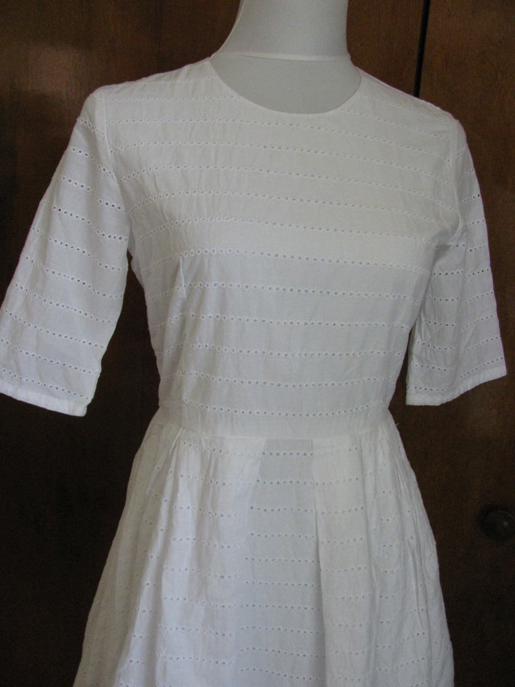 Gap women's white pleated cotton summer dress New