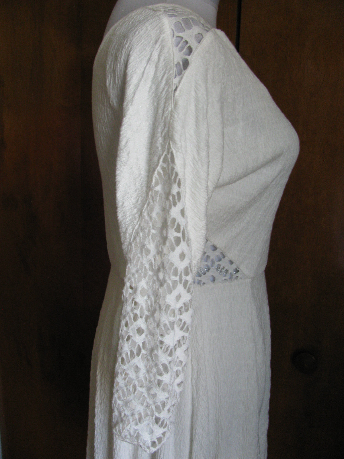 Free People womens snow lined crocheted soft rayon flare dress New