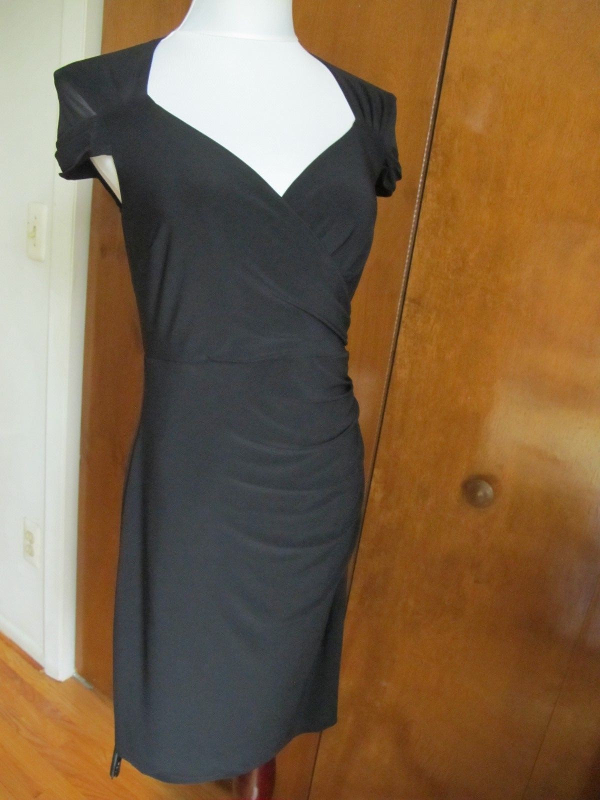 Lauren Ralph Lauren women’s black insert mesh evening dress New