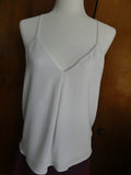 Polo Ralph Lauren Women Cami Top Small White Lined Racerback Triacetate Blend