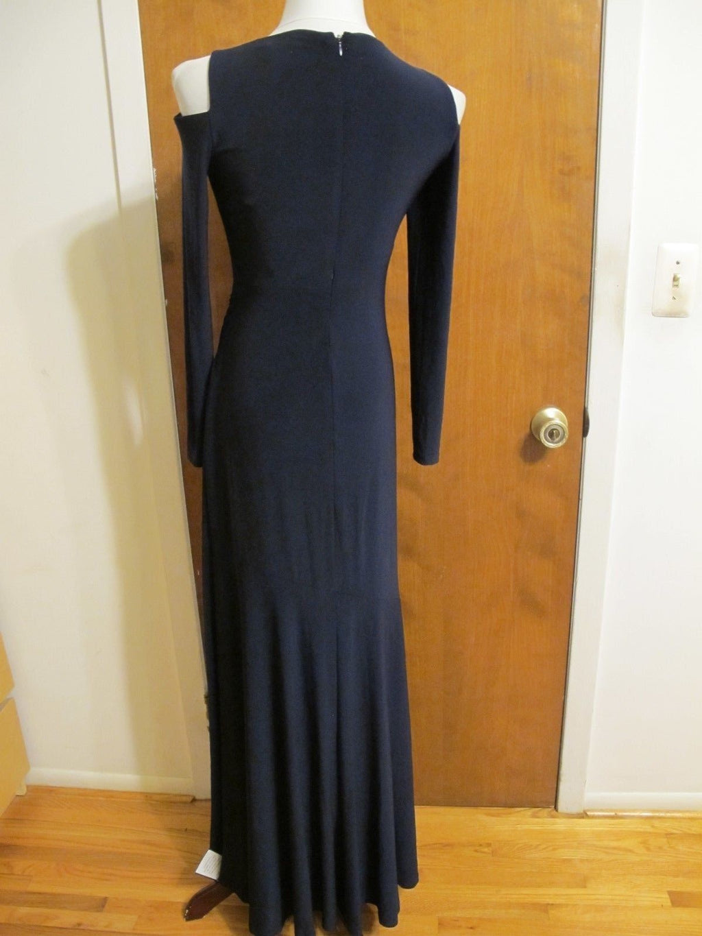 Lauren Ralph Lauren Women Navy Lined Evening Maxi Cutout A-line Dress New