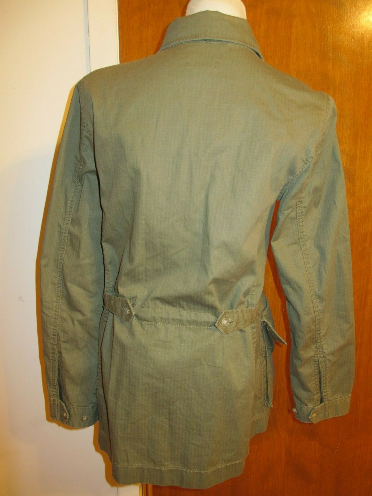 J.CREW Women’s Spring Weather Olive Green Button Down Cotton Jacket Blazer Small