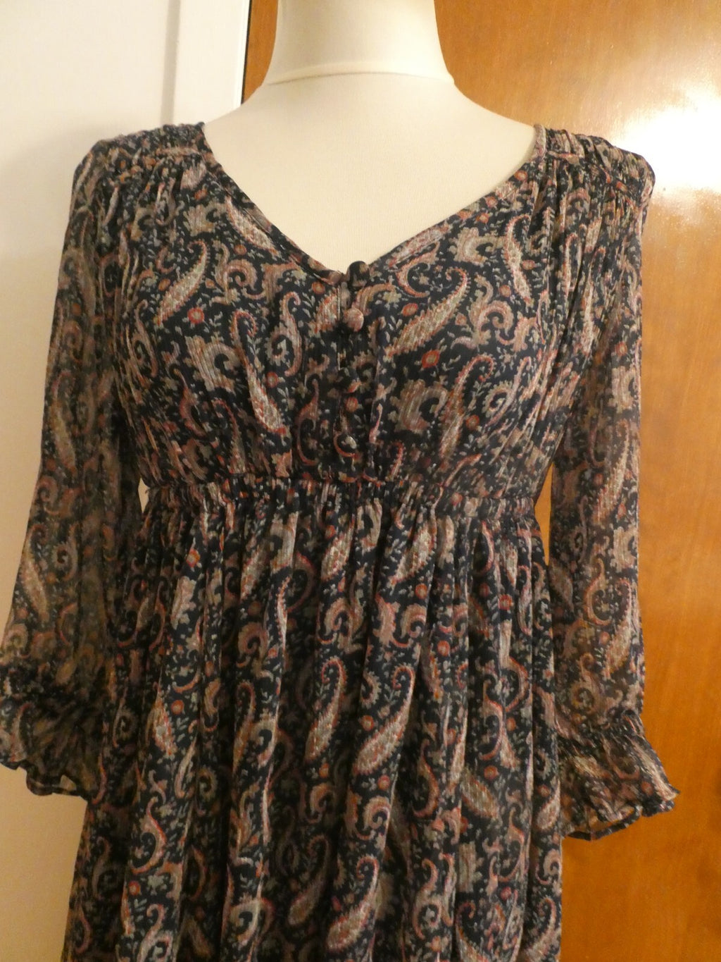 Denim & Supply Ralph Lauren Women Multicolor Long Sleeve Long Dress Size Large