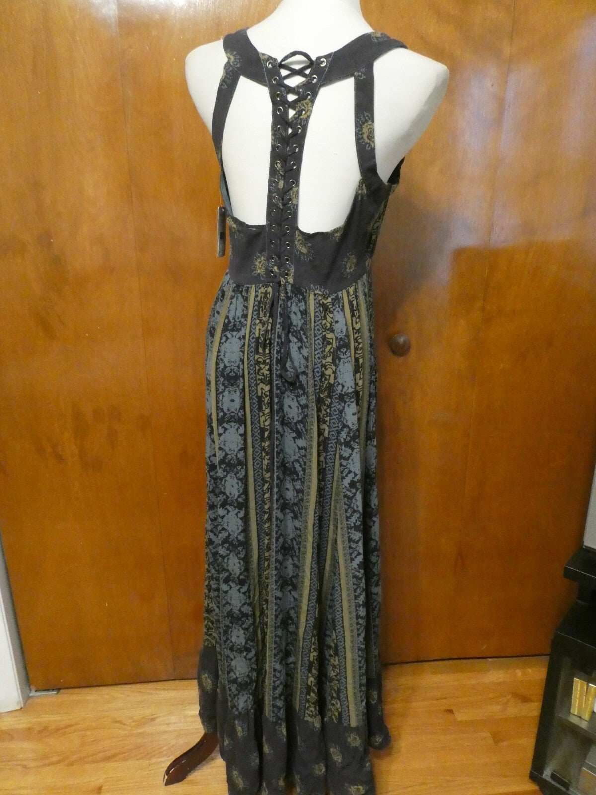 Free People women’s emerald combo soft rayon maxi dress