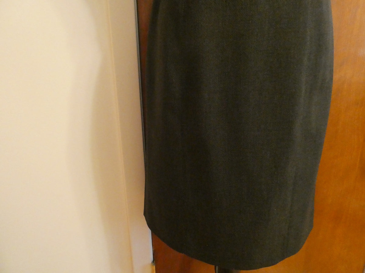 Tahari Arthur S. Levine Women Dark Brown Sheath Dress Lined Slit Back Slit SZ 4