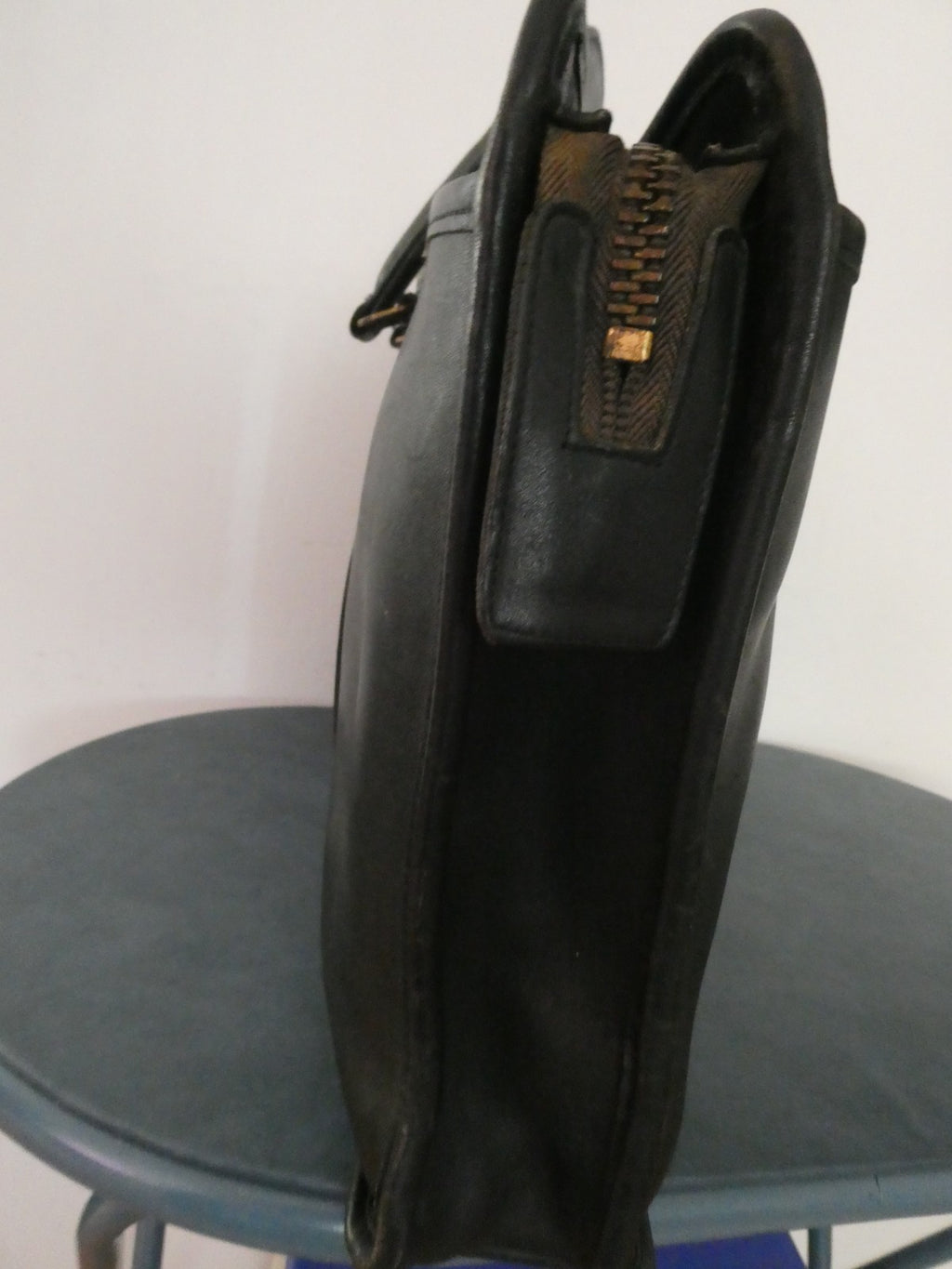Vintage Authentically Coach Briefcase/ Tote Black Glove-Tanned Leather 570-8625