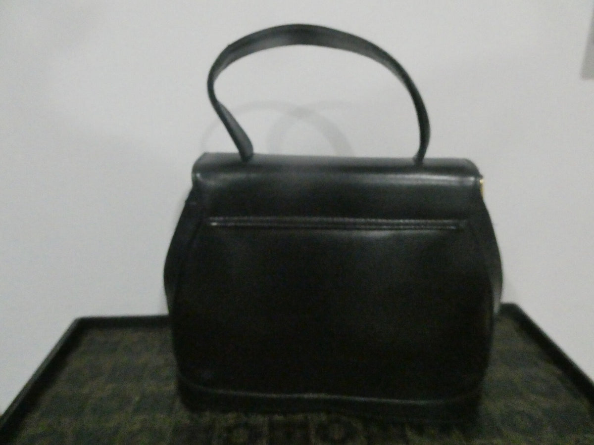 Unbranded Women Black Velour/Leather Leopard Print 2 compartments Purce Handbag