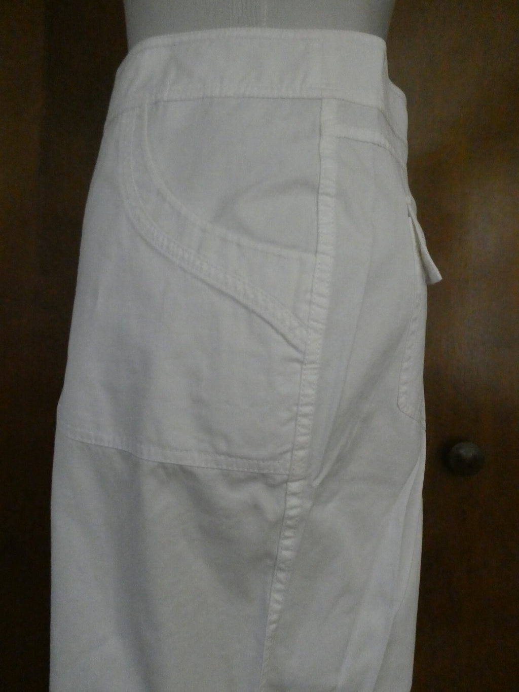 Saks Fifth Avenue Theads women's white cotton detailed pants size 14