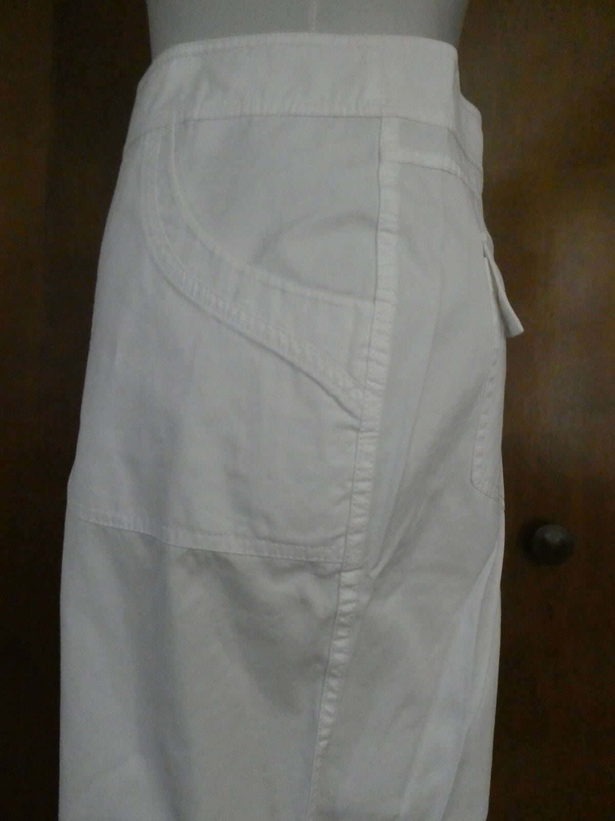 Saks Fifth Avenue Theads women's white cotton detailed pants size 14