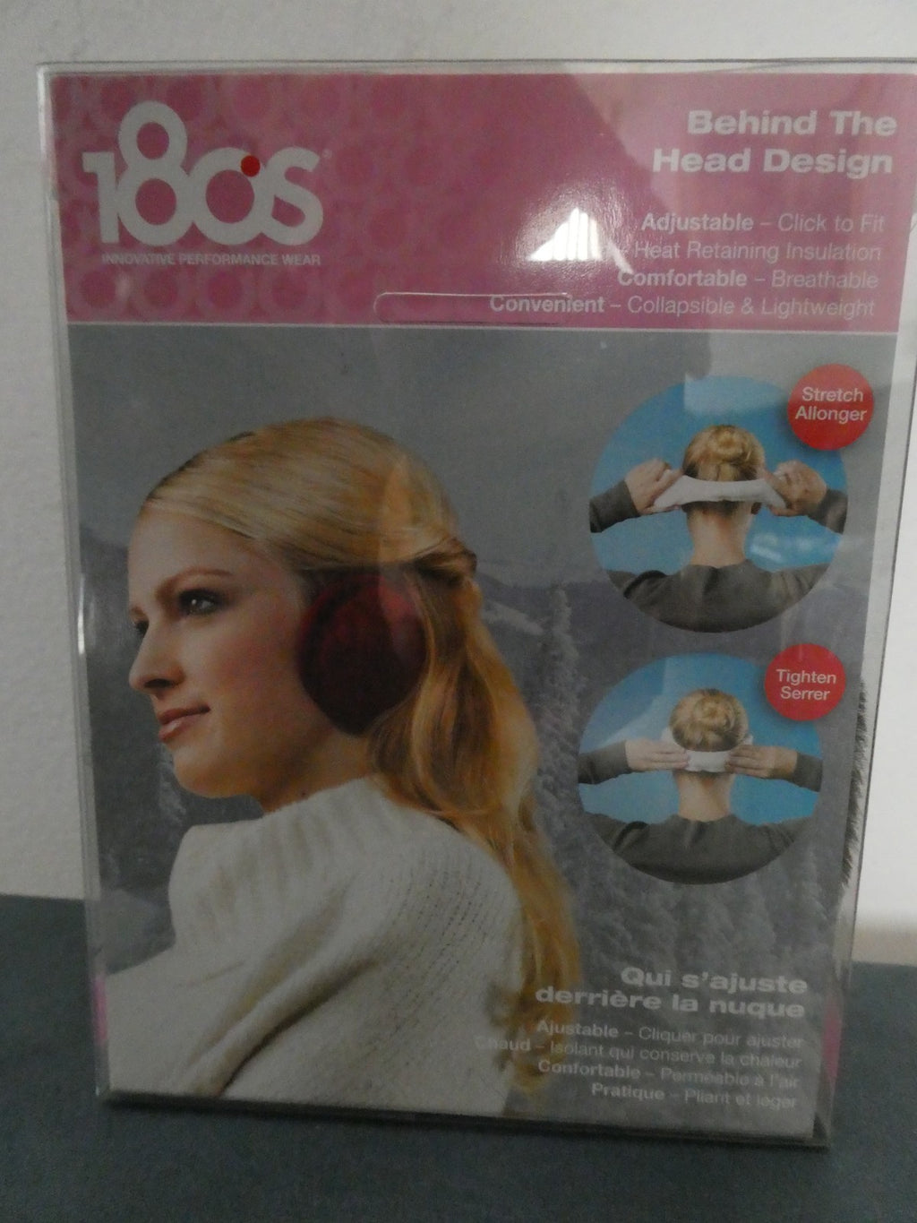 180s Winterlude women cozy fleece ear behind the head brown adjustable one size