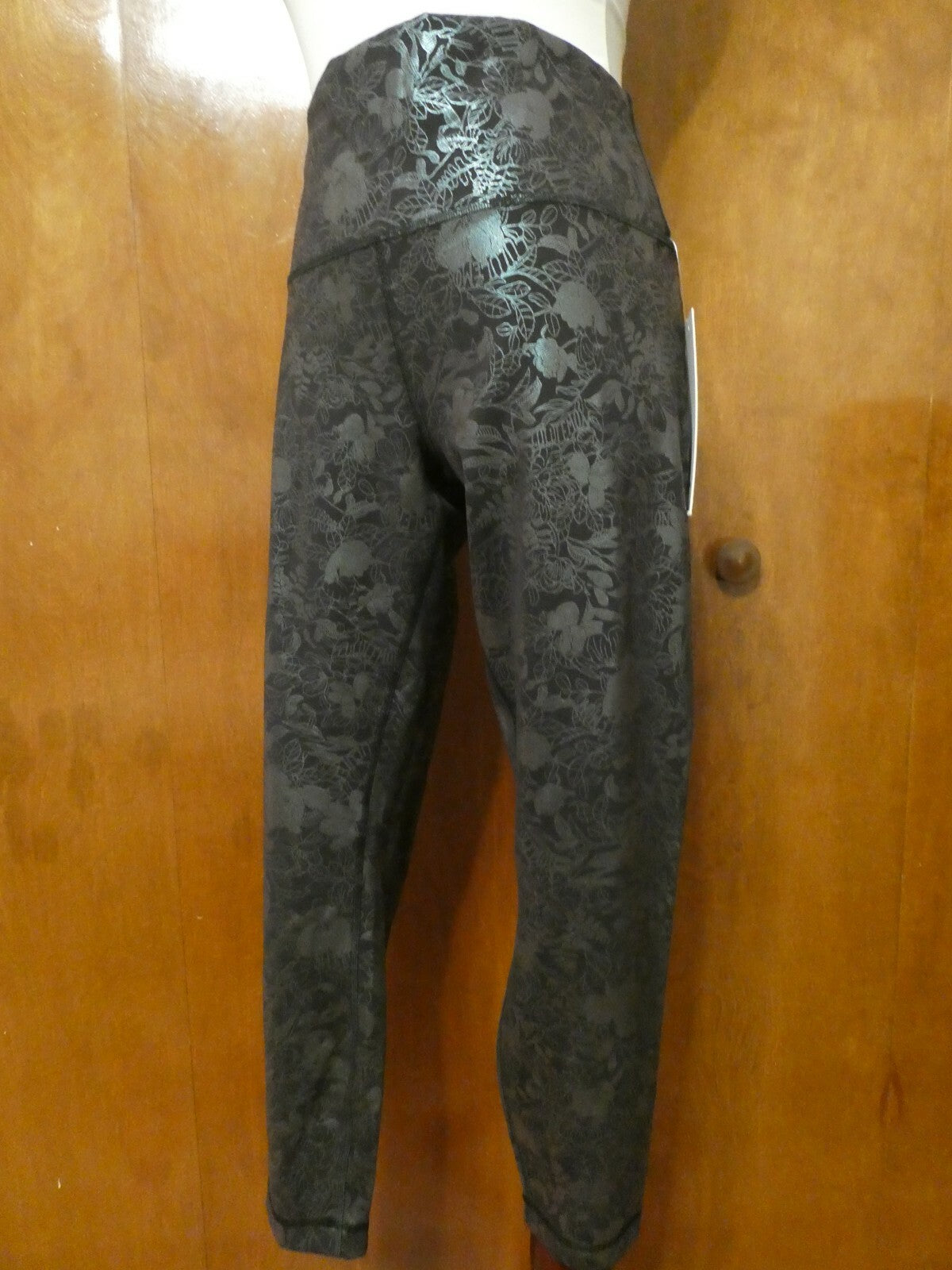 Lululemon Women's Wunder Train Running Black Detailed Pant Tight 25"