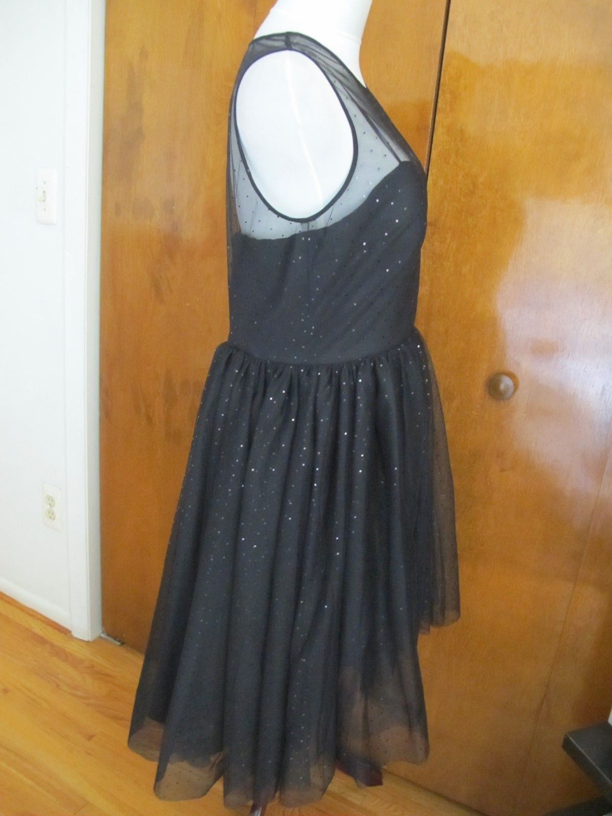 Anthropologie Donna Morgan women's black evening dress size 12 New