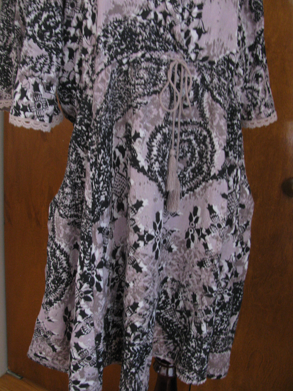 Free People women’s multi color relaxed fit lined soft rayon dress Large