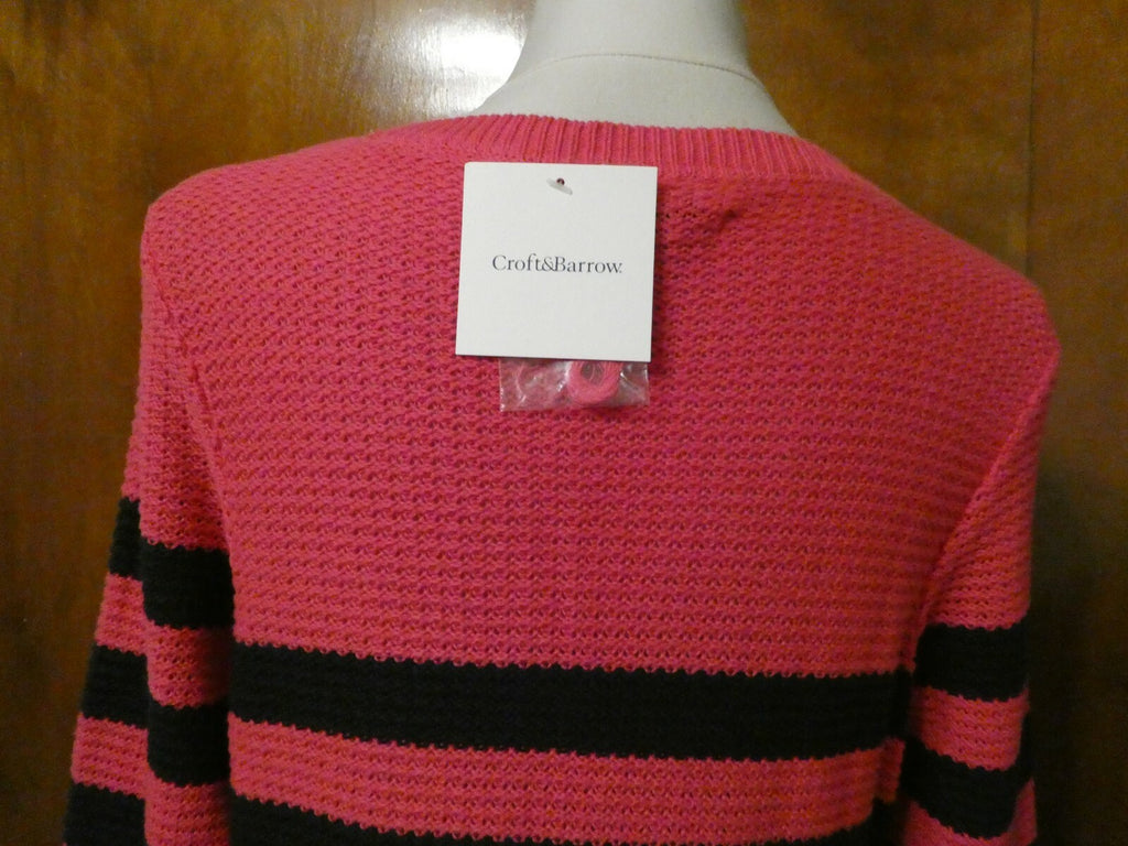 Croft & Barrow Women’s Multicolor Knit  Cotton Sweater 1X (Fits XL)