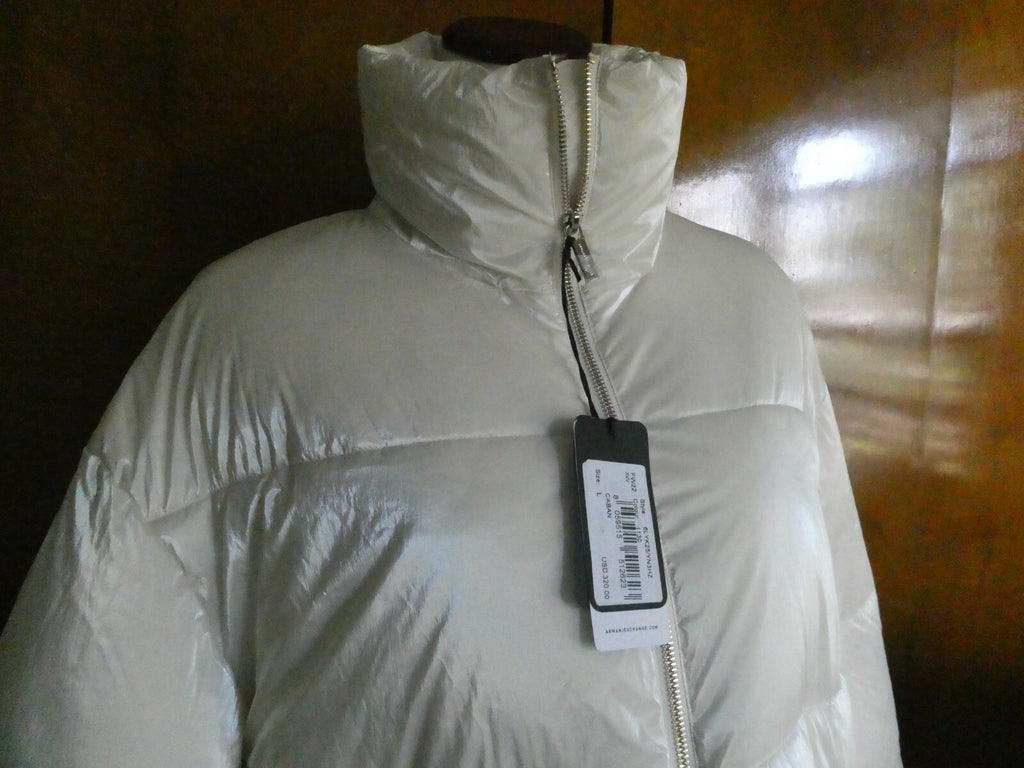 Armani Exchange Women's White Winter Caban Coat Large SKU#6LYK25-YN3HZ-1130