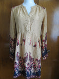 Free People Women's Gold Combo Dress Xsmall