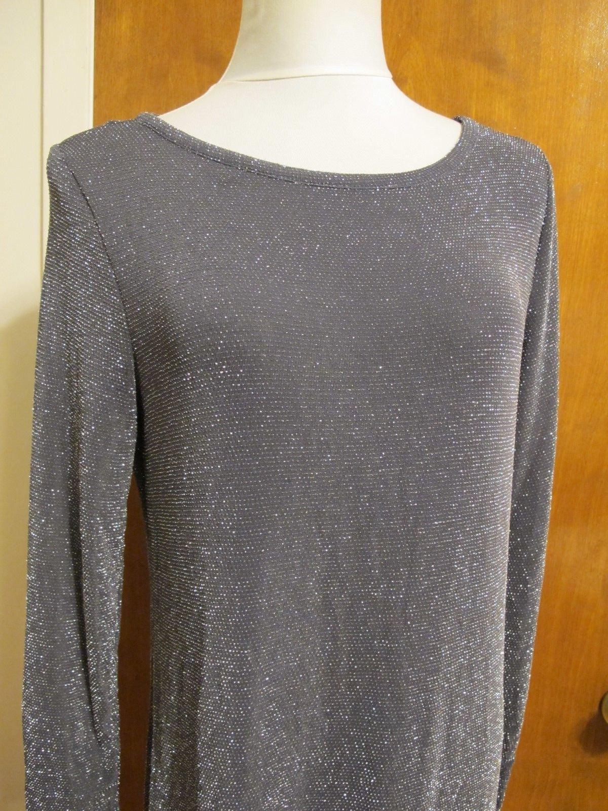 Michael Kors women’s gray boat neck jersey evening dress size Large New
