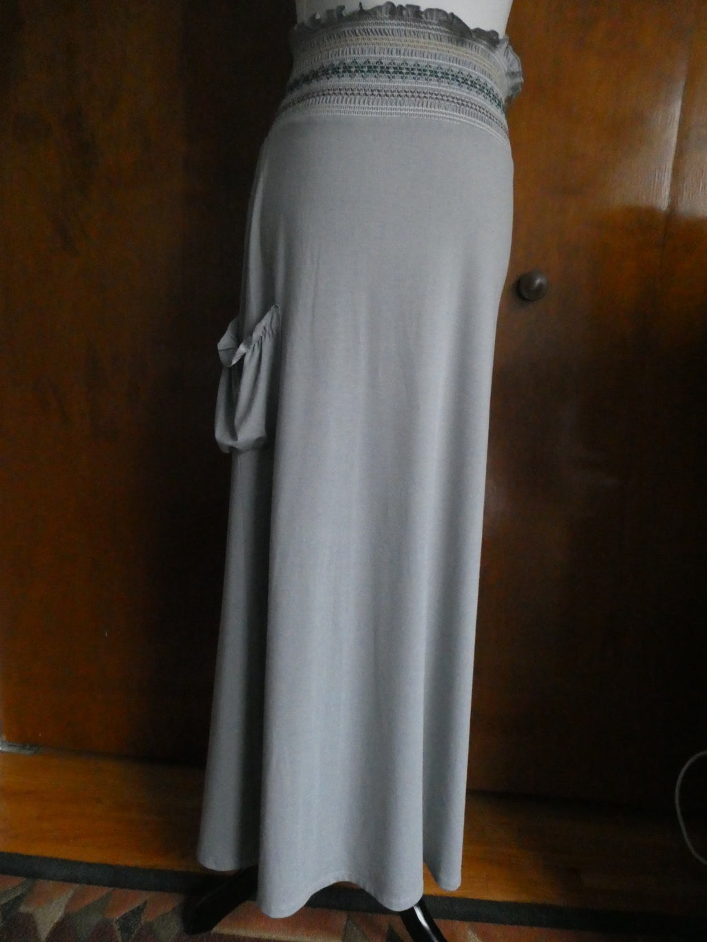 Mimi Chica women gray detailed skirt Large with pockets Large