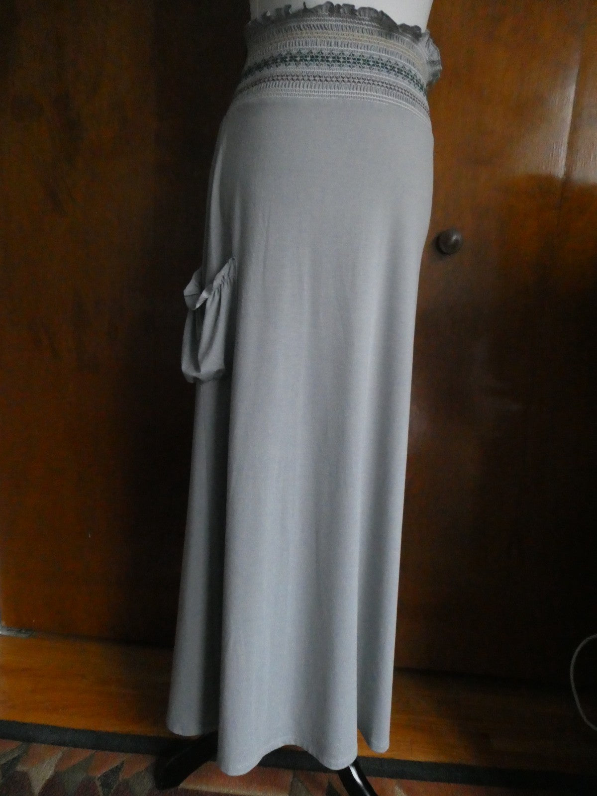 Mimi Chica women gray detailed skirt Large with pockets Large