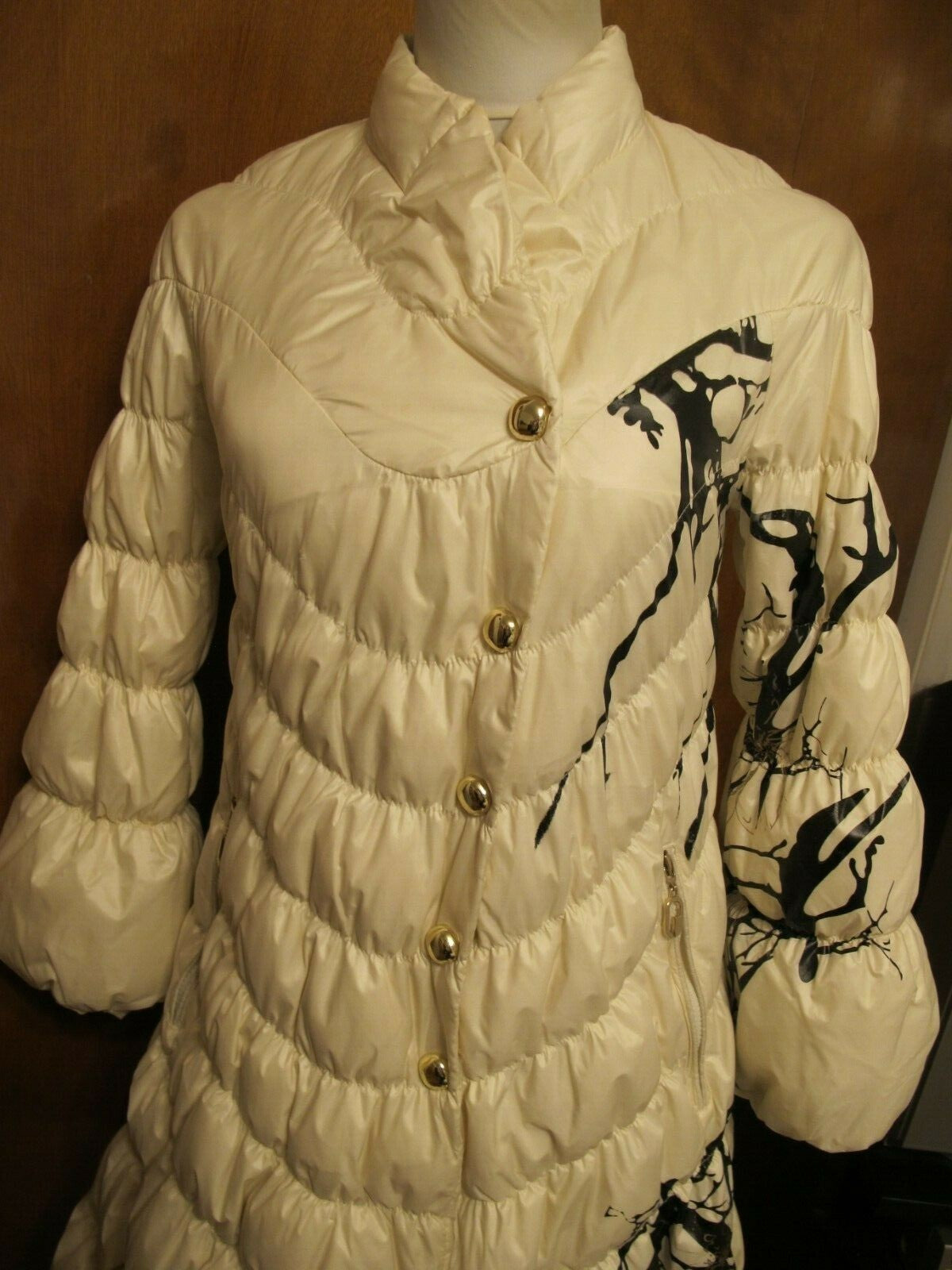 Eva Freedom Quilted Long Puffer Winter Coat Jacket Small
