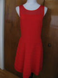 Ralph Lauren's women’s red stylish detailed sheer front NWT dress size Large
