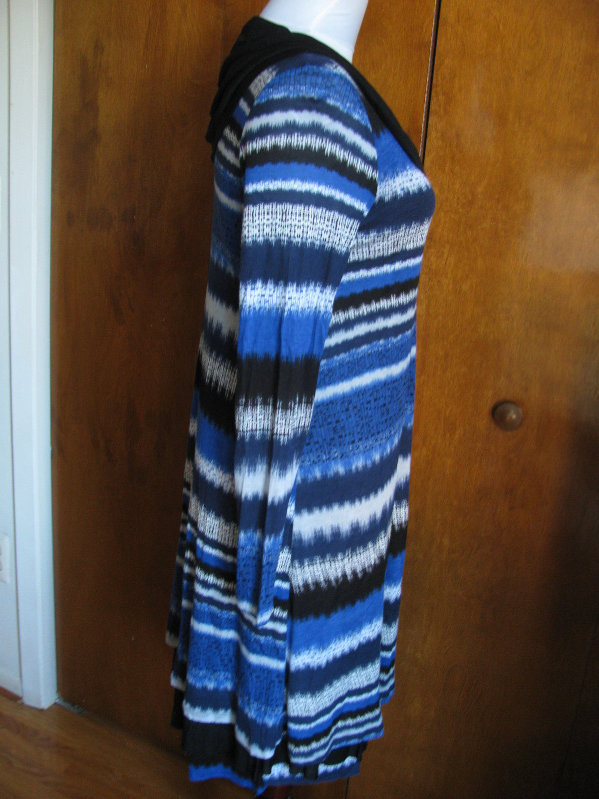 Kensie women’s empire blue combo lined dress Small 