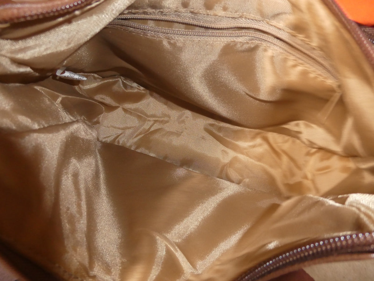 Women’s Brown Shoulder Bag Hobo Handbag Faux Leather 9”x8”x3” Pocket
