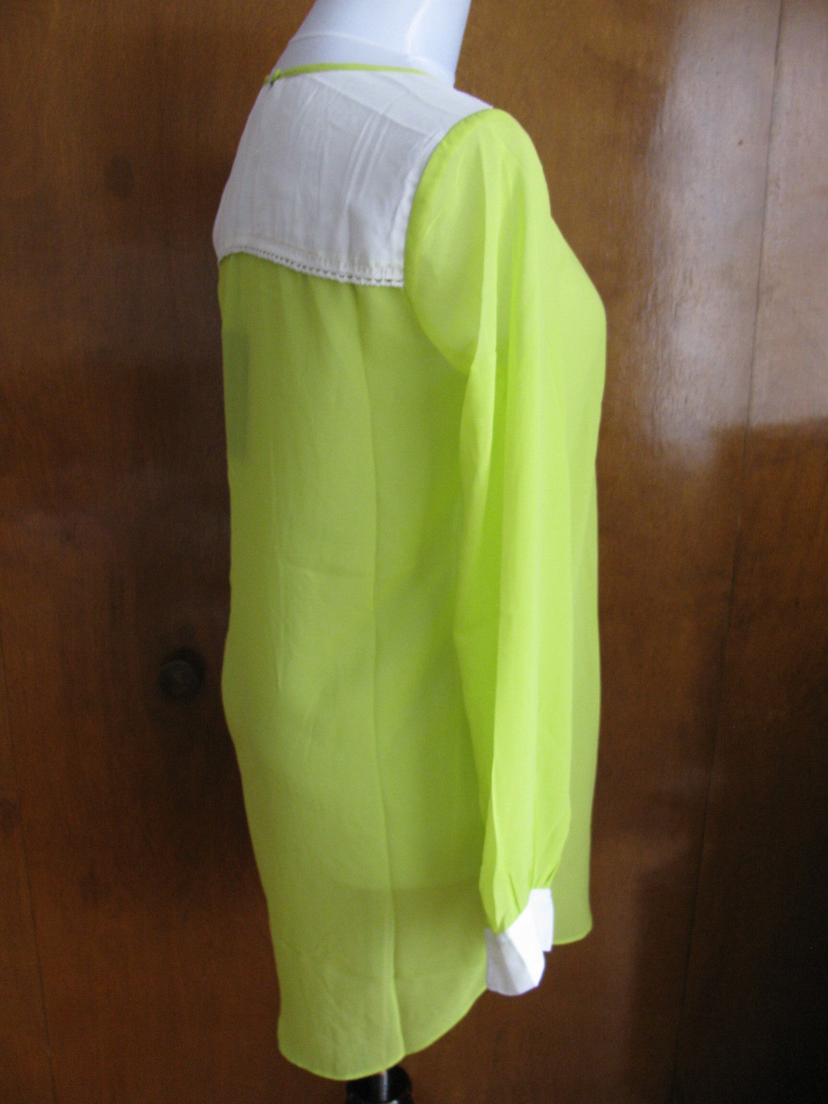 Walter Baker Evan women’s white lime tunic dress XSmall New