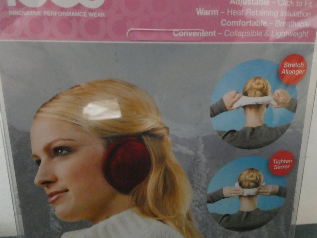 180s Winterlude women cozy fleece ear behind the head brown adjustable one size