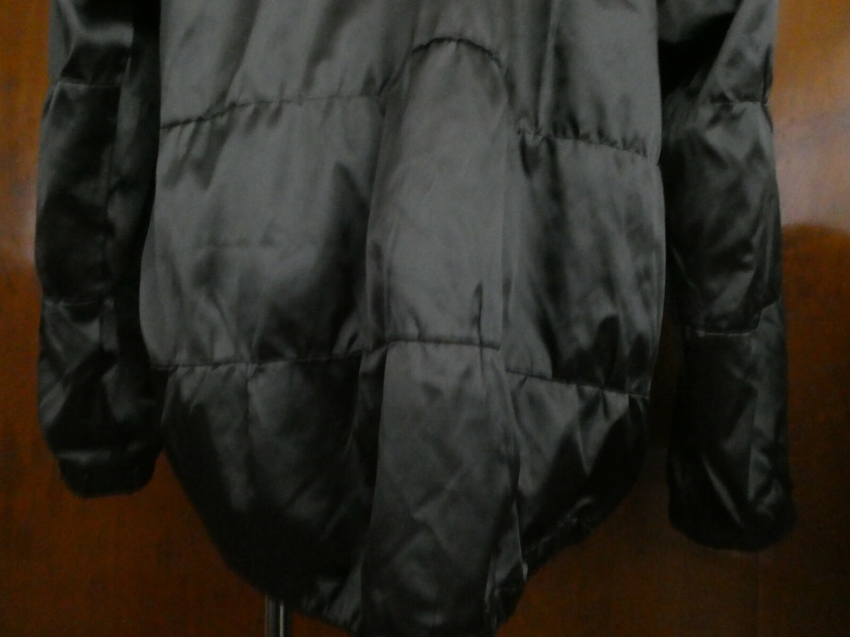 Lavon women's gray quilted puffer jacket coat hooded size Medium (fits Large)
